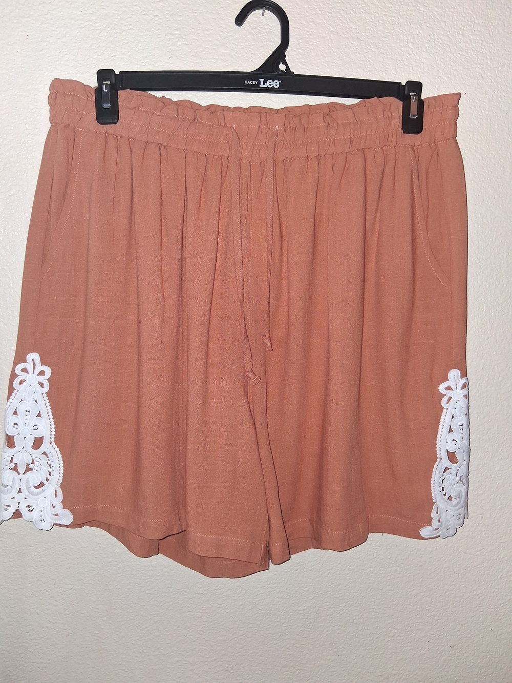 Rust Colored Crochet-Trim Women’s Shorts NWT Sz 2Xl 35"